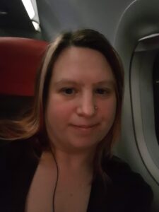 Jag på flygplan