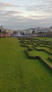 Parken bakom boendet Lissabon